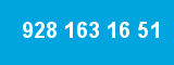 928 163 16 51 928 163 16 51